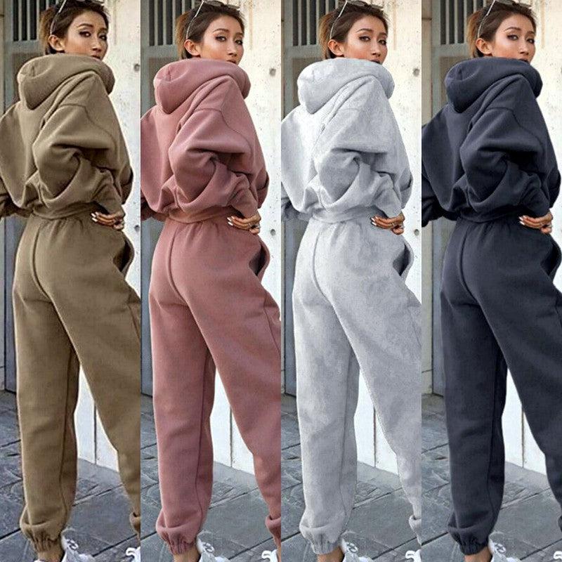 Cheky - New Style Autumn And Winter Women's New Casual Hoodie Coat Sports Suit