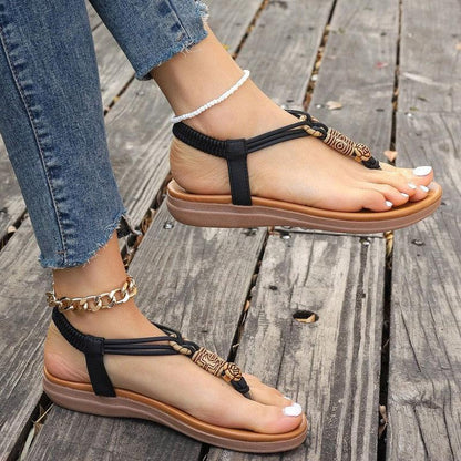 Cheky - New Women's Flat Sandals Summer Thong Roman Shoes