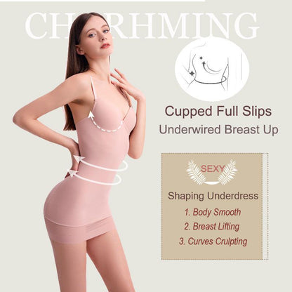 Cheky - Tight Suspender Dress For Shapewear Slimming Bottoming Skirt Support Tummy Corset Womens Clothing