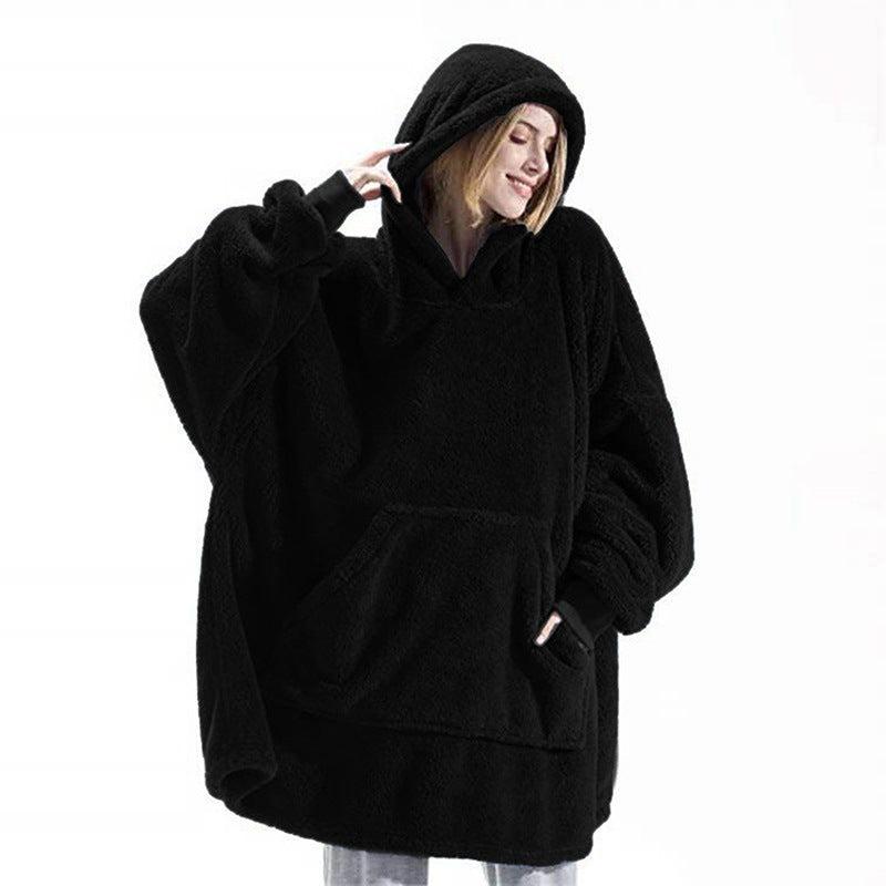 Cheky - Winter Hoodie Sweatshirt With Big Pocket Women Hooded Tops Clothes