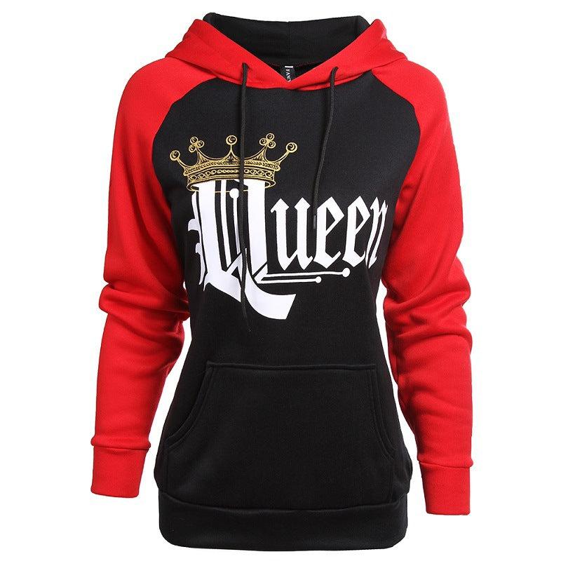 Cheky - Printed Hooded Couple Sweatshirt