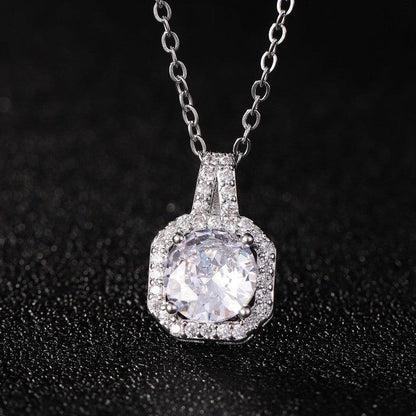 Cheky - Perfume Bottle Pendant Necklace Women's Full Diamond