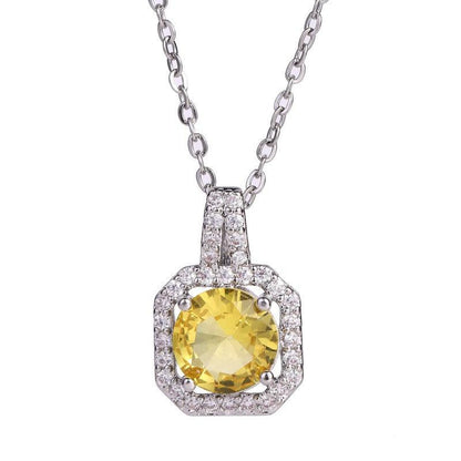 Cheky - Perfume Bottle Pendant Necklace Women's Full Diamond