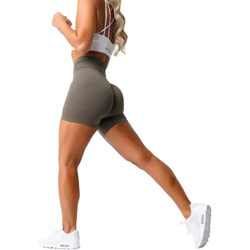 Cheky - NVGTN Spandex Solid Seamless Shorts Women Soft Workout Tights Fitness Outfits Yoga Pants Gym Wear