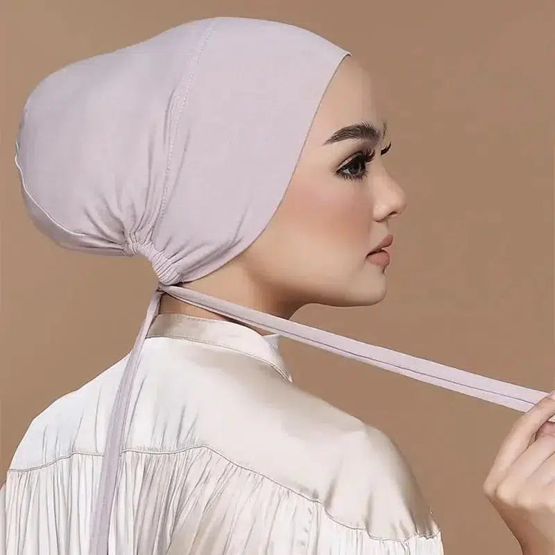 Cheky - New Soft Modal Muslim Turban Hat Inner Hijab Caps Islamic Underscarf Bonnet India Hat Female Headwrap Turbante Mujer