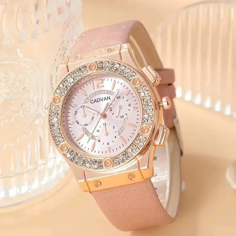 Cheky - Watches Set Luxury Rhinestone Women Fashion Elegant Wristwatch Quartz Watch For Girl Ladies Clock Relogio Feminino