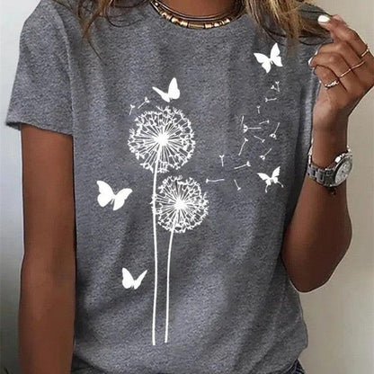 Cheky - Printed T-shirt Casual Tops For Women