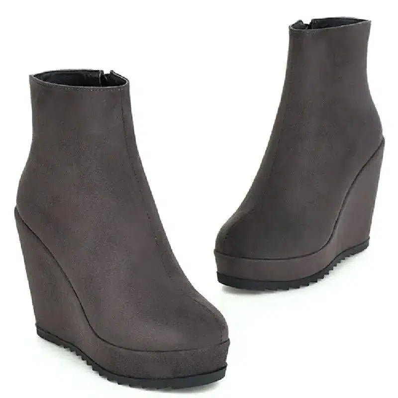 Cheky - Autumn And Winter Women Platform Platform Wedge Boots