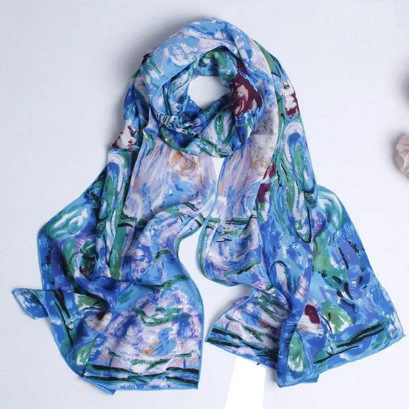 Cheky - Crepe Satin Long Scarf Women 160x45 Shawl