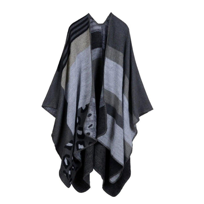 Cheky - Elegant Large Plaid Cashmere Scarf