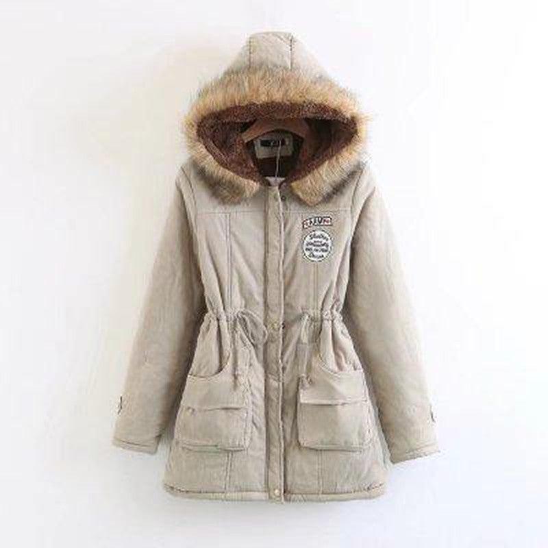 Cheky - Cozy Chic Fur-Trimmed Parka