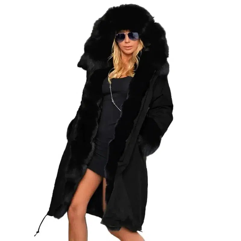 Cheky - Fashionable European And American Slim Fit Warm Fur Collar