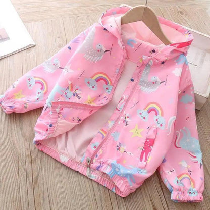 Cheky - Full Print Pony Zipper Shirt Baby Hooded Stormwear