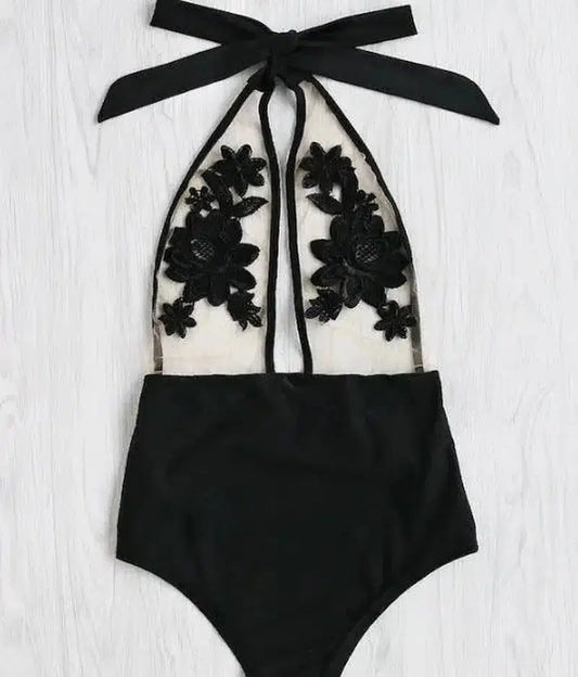 Cheky - Applique one-piece bikini set