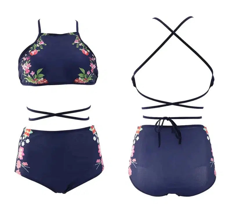 Cheky - Floral Bliss High-Waist Bikini