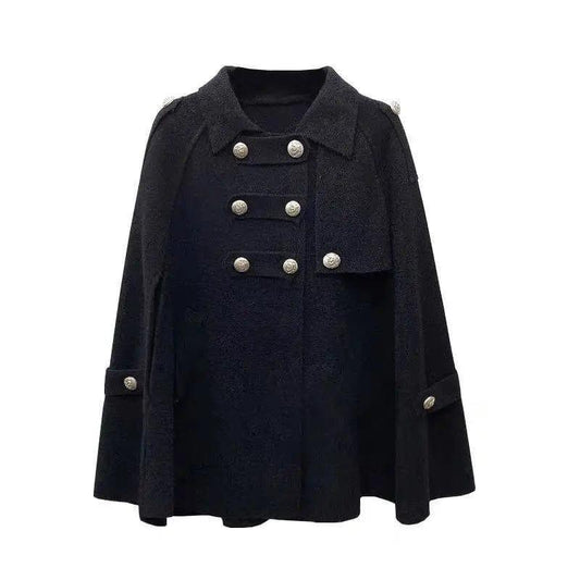 Cheky - New Style Coat Cloak Women Loose Fashion Double Breasted