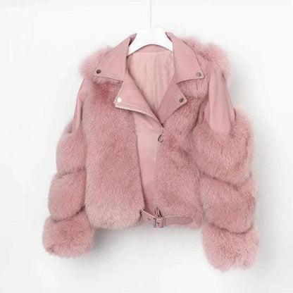 Cheky - Real fur grass motorcycle fox coat