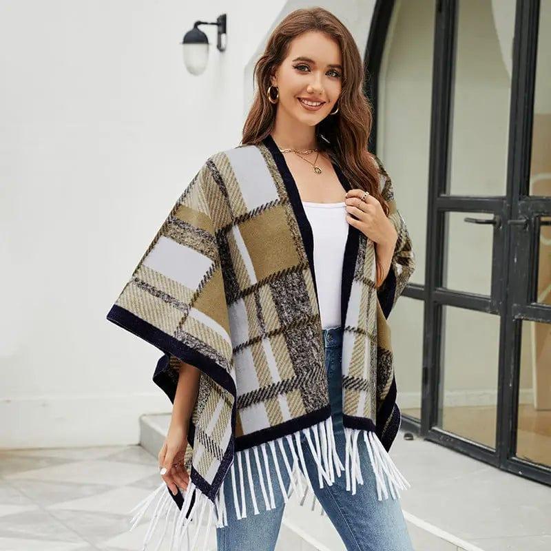 Cheky - Tassel Cape And Shawl Female