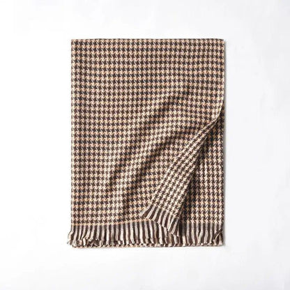 Cheky - Women's New Warm Thickened Diamond Check Printed Scarf