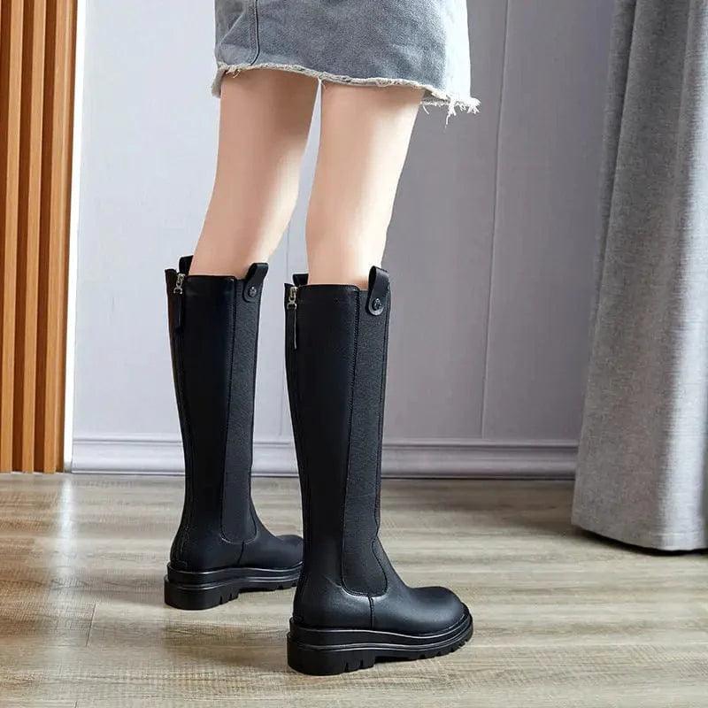 Cheky - Women's Plus Size Spring And Autumn Show Thin Chimney Boots Women