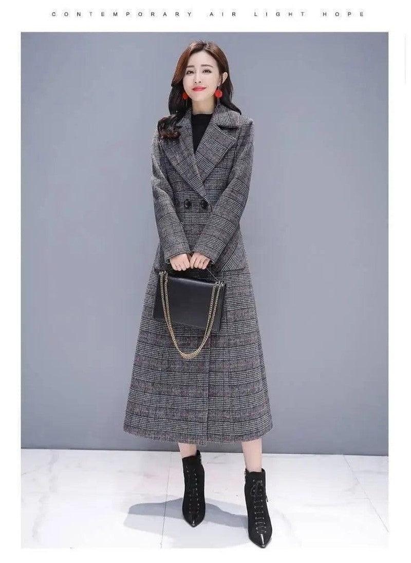 Cheky - Women's woolen coat mid-length slim temperament autumn